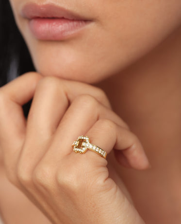 NORTHSTAR MINI Gold Ring with 0.50ct Diamonds