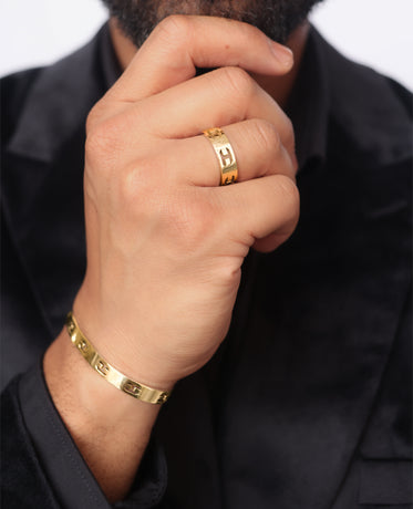 SHADOW BRIGGS Gold Ring - Wide Version