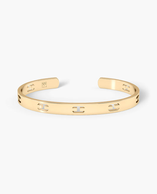 SHADOW BRIGGS Gold Cuff Bangle Bracelet