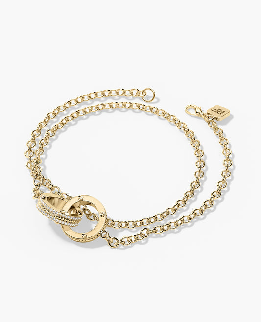 ROPES Gold Charm Bracelet with 0.20ct Diamonds