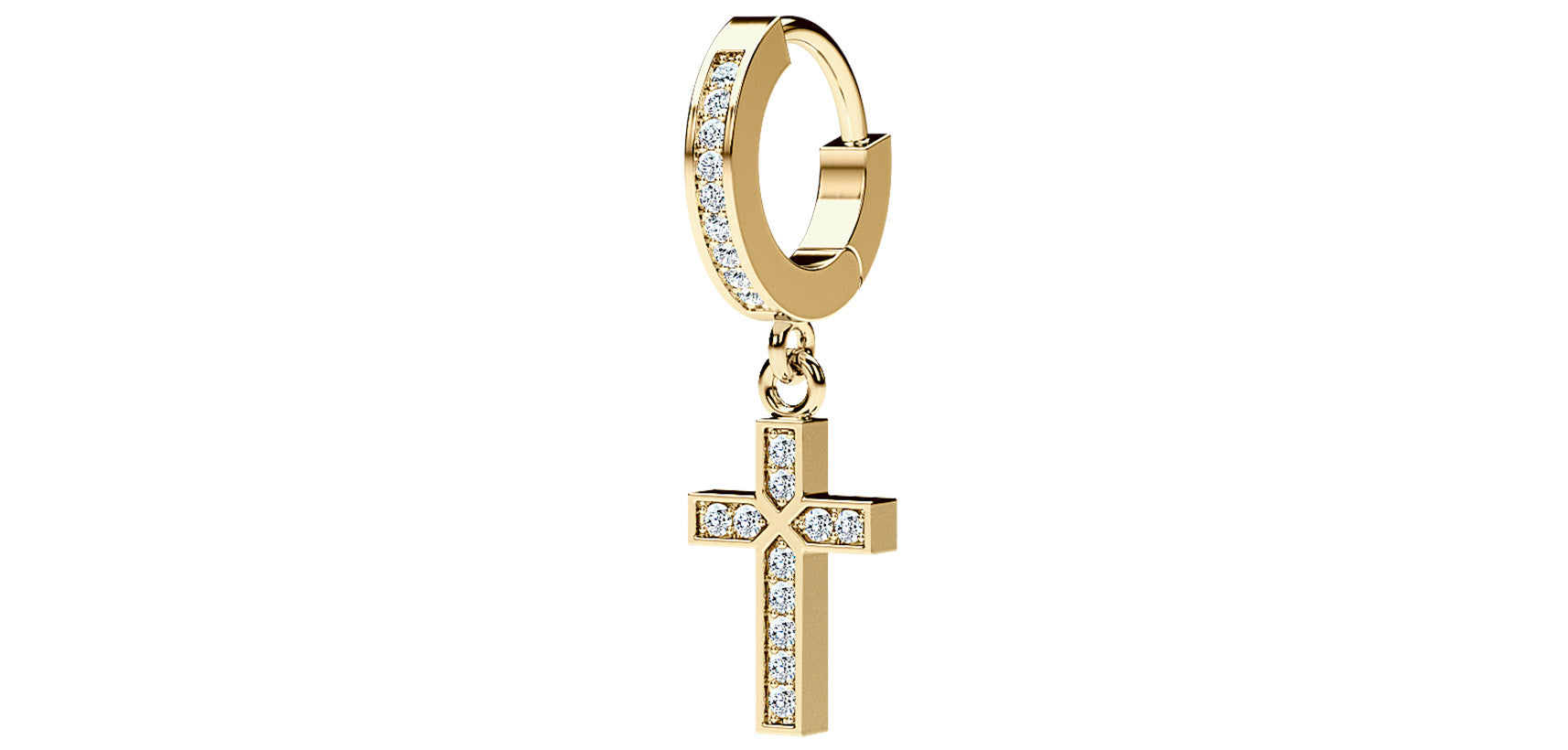 Gold Dangle Hoop Earrings for Him & Her