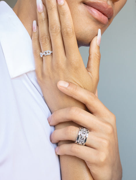 Wedding Ring Set with Diamonds