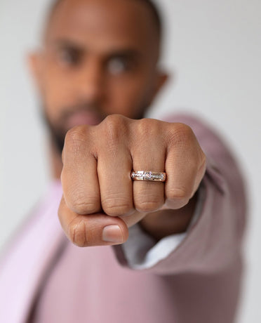 FAIRBANKS Two Tone Gold Wedding Ring