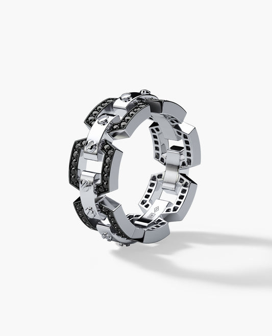 NORTHSTAR Gold Ring with 0.50ct Black Diamonds