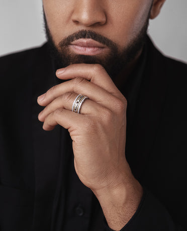 ROPES Two-Tone Gold Ring with 1.05ct Diamonds