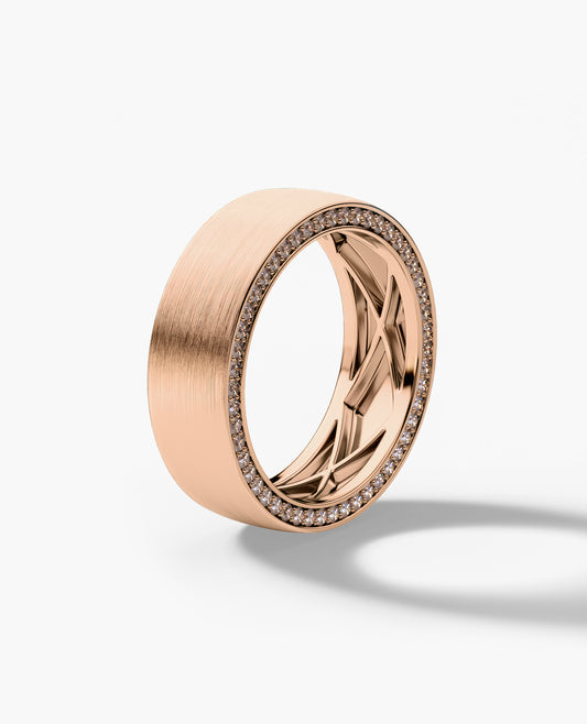 JERRITT Comfort Fit Gold Ring with 0.70ct KolaKola™ Brown Diamonds