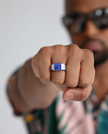 MONTANA Gold Signet Ring with 1.25ct Lapis and Diamonds