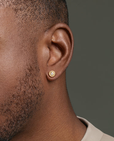 Ready to Ship - ROPES Gold Single Stud Earring with 0.43ct Diamonds