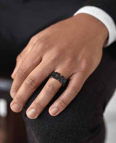 NORTHSTAR EverBlak Black Gold Ring with 1.10ct Black Diamonds