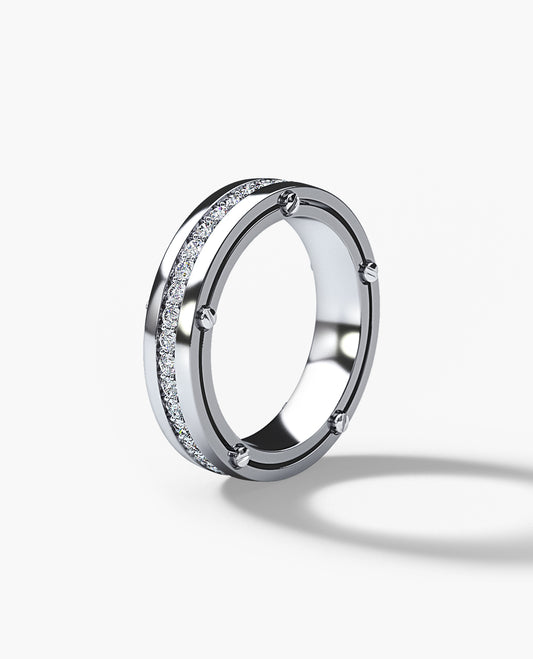 FRANKLIN Comfort Fit Gold Ring with 1.00ct Diamonds