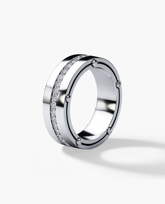 Ready to Ship - FRANKLIN Comfort Fit Platinum Ring with 1.00ct Diamonds - 7 mm