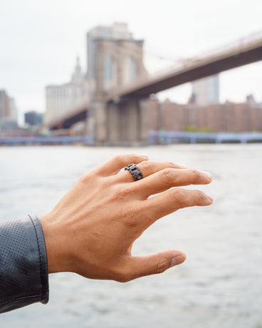 LA PAZ EverBlak Black Gold Ring with 1.20ct Black Diamonds