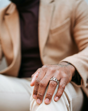 LA PAZ Two-Tone Gold Ring with 1.20ct Black Diamonds