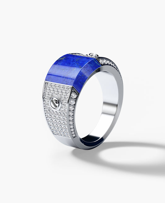 MONTANA Gold Signet Ring with 1.25ct Lapis and Diamonds