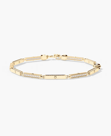 BAR CHAIN Bracelet with Diamonds