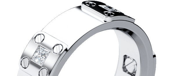 BARITE Gold Wedding Rings For Him & Her