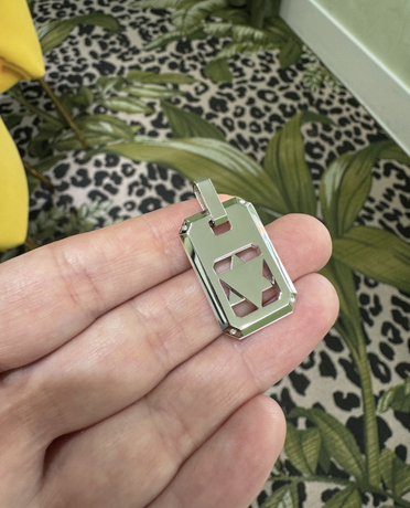 Ready to Ship - STAR OF DAVID Dog Tag Pendant in Gold