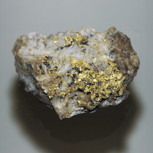 Sample of Gold on Rose Quartz