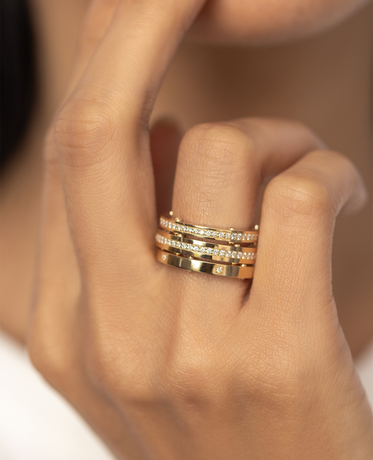 NORSE Gold Ring with 0.05ct Diamonds - 2.5mm